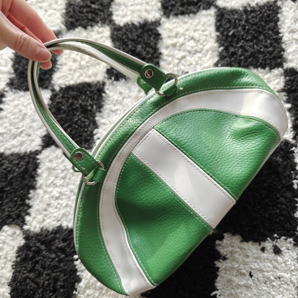 Green and White Rugby Style Mini bag